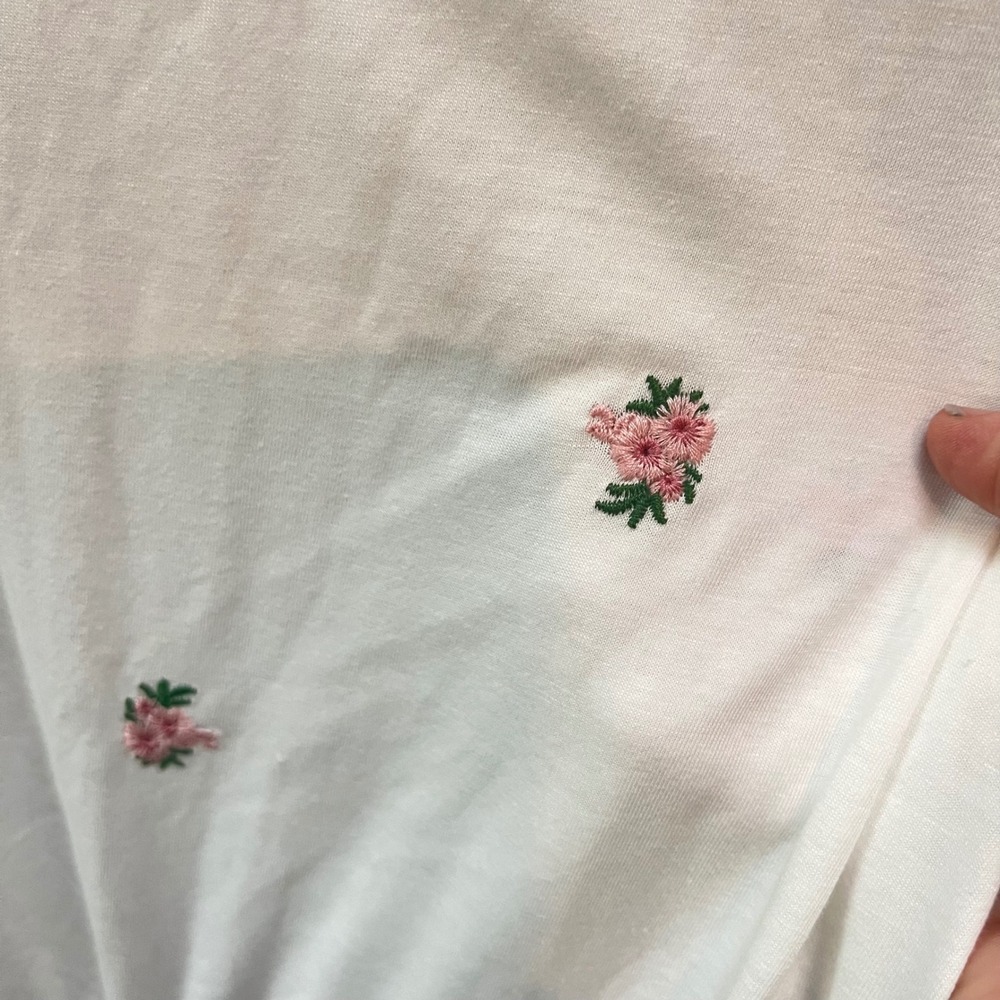 Spiritual Gangster Perfect Lounge Romper White Floral Embroidered Small NWT - Picture 6 of 7